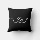 Shi Kana Shrug Emoticon - piobe\_ ㋛_/ Japanse Kaom Kussen (Achterkant)