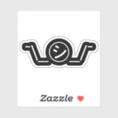 Shi Kana Shrug Emoticon - piobe\_ ㋛_/ Japanse Kaom Sticker (Vel)