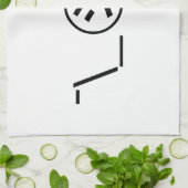 Shi Kana Shrug Emoticon - piobe\_ ㋛_/ Japanse Kaom Theedoek (Gevouwen)