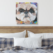 Shi Tzu uitgerekt canvas Afdruk (Insitu (Slaapkamer))