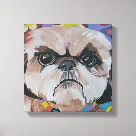 Shi Tzu uitgerekt canvas Afdruk