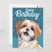 Shi Tzu-verjaardag  Briefkaart (Voorkant / Achterkant)