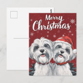 Shi Tzu Vrolijk Kerstfeest Briefkaart (Voorkant / Achterkant)