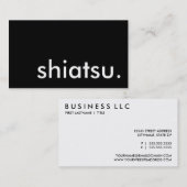 shiatsu. (aanpasbare kleur) visitekaartje (Voorkant / Achterkant)