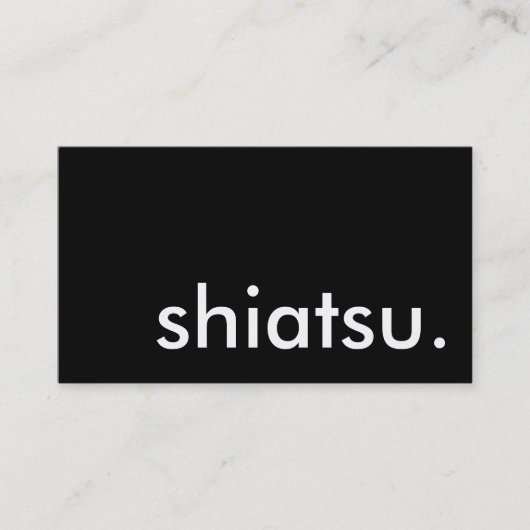 shiatsu. (aanpasbare kleur) visitekaartje (Voorkant)