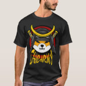 SHIB ARMY Crypto Samurai Shiba Inu munt T-shirt (Voorkant)