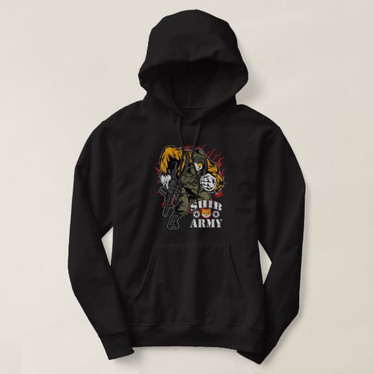 SHIB ARMY Shiba Inu Soldier Crypto Hoodie (Design voorkant)