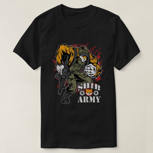 SHIB ARMY Shiba Inu Soldier Crypto T-shirt (Design voorkant)