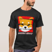 $SHIB ARMY to the Moon Shiba Inu Coin Cryptocurren T-shirt (Voorkant)
