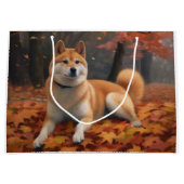 Shib Inu in de herfst laat Herfst inspireren Groot Cadeauzakje (Voorkant)