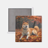 Shib Inu in de herfst laat Herfst inspireren Magneet (Voorkant / Achterkant)