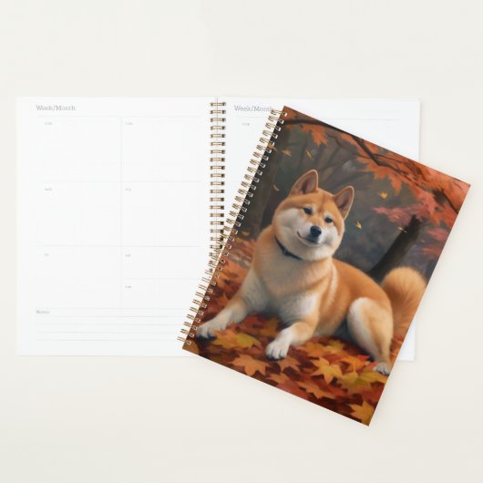 Shib Inu in de herfst laat Herfst inspireren Planner (Display)