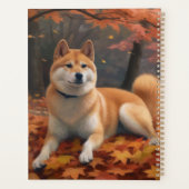 Shib Inu in de herfst laat Herfst inspireren Planner (Achterkant)