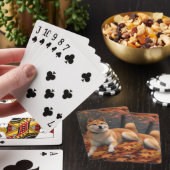 Shib Inu in de herfst laat Herfst inspireren Pokerkaarten (Insitu)