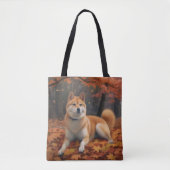 Shib Inu in de herfst laat Herfst inspireren Tote Bag (Voorkant)