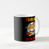 Shib Koop Shib in u to the Moon Memecoin Currency  Koffiemok (Voorkant rechts)