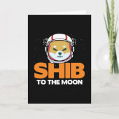 Shib Token Shiba Inu Crypto Meme Coin Moon Dog Kaart (Voorkant)