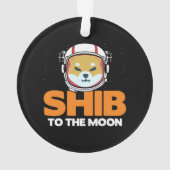 Shib Token Shiba Inu Crypto Meme Coin Moon Dog Ornament (achterkant)
