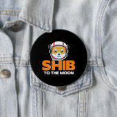 Shib Token Shiba Inu Crypto Meme Coin Moon Dog Ronde Button 4,0 Cm (In situ)