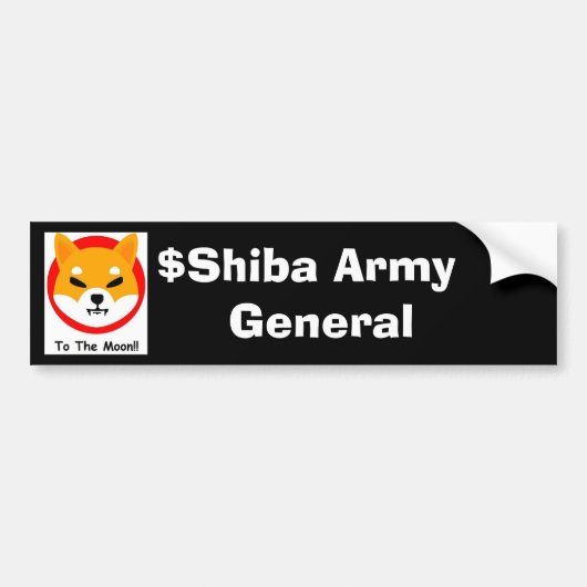 SHIBA ARMY: Algemene Bumpersticker (Voorkant)