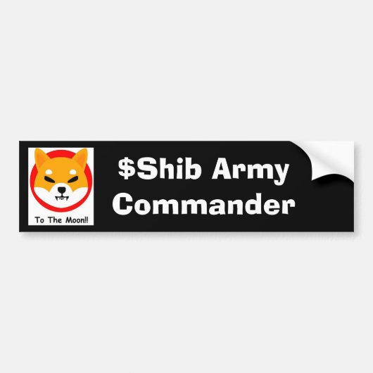 SHIBA ARMY: Commandant Bumpersticker (Voorkant)