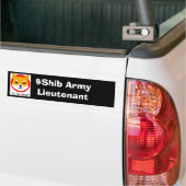 SHIBA ARMY: Luitenant-Bumpersticker Bumpersticker (Op Truck)
