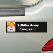 SHIBA ARMY: Sergeant Bumpersticker (Op auto)