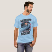 Shiba Astronaut Pixel Art - Missie naar de Maan T-shirt (Voorkant volledig)