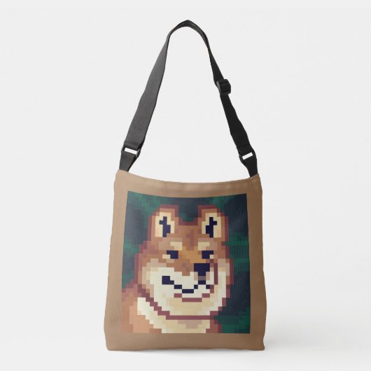 Shiba bag pixel art crossbody tas (Voorkant)