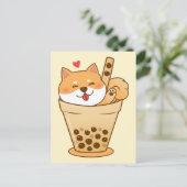 Shiba Boba Briefkaart (Staand voorkant)