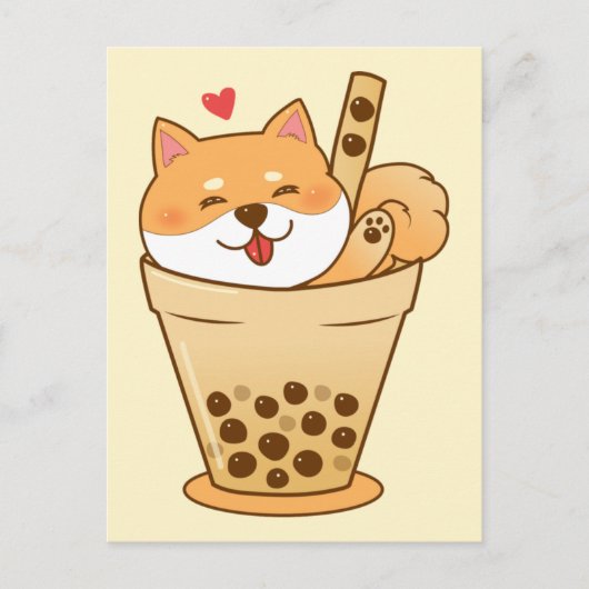 Shiba Boba Briefkaart (Voorkant)