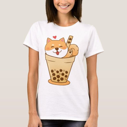 Shiba Boba T-shirt (Voorkant)