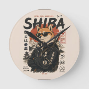 SHIBA DE BESCHERMER RONDE KLOK