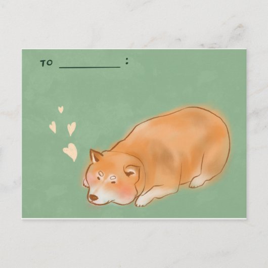 Shiba dog #1 briefkaart (Voorkant)