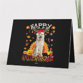 Shiba Dog Happy Hanksmas Halloween Thanksgiv Kaart (Achterkant)