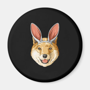 Shiba-hond met oosterse konijnenoren cadeau voor magneet