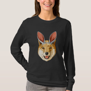 Shiba-hond met oosterse konijnenoren cadeau voor t-shirt
