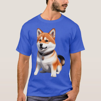 Shiba hond retro vriend t-shirt