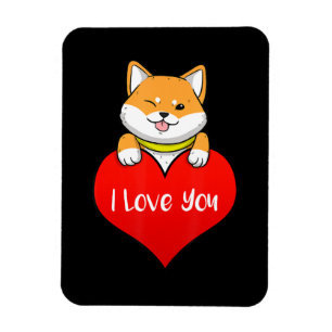 Shiba-hondenhart   Ik hou van je decor Magneet