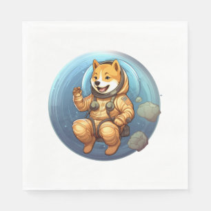 Shiba in de ruimte astronaut Shiba 9 Servet
