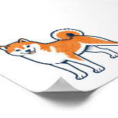 Shiba Inu ー Standing Poster (Hoek)