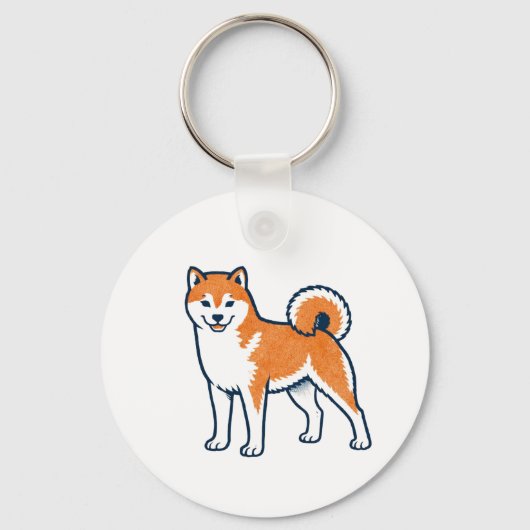 Shiba Inu ー Standing Sleutelhanger (Voorkant)