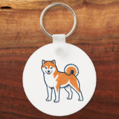 Shiba Inu ー Standing Sleutelhanger (Voorkant)