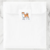 Shiba Inu ー Standing Vierkante Sticker (Tas)