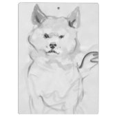 Shiba Inu 4 Chinese Dog Year Monogram C Klembord (Achterkant)