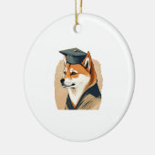 Shiba Inu afgestudeerd Keramisch Ornament (Links)