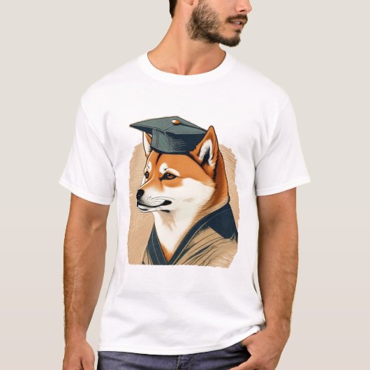 Shiba Inu afgestudeerd  T-shirt (Voorkant)