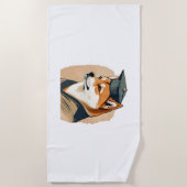 Shiba Inu afstuderen Strandlaken (Voorkant)