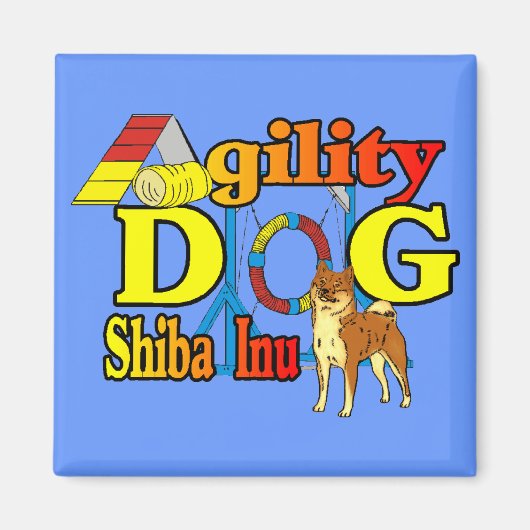 Shiba Inu Agility Magneet (Voorkant)