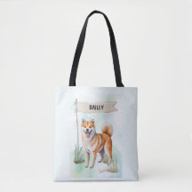 Shiba Inu Aquarel Gepersonaliseerde Hond